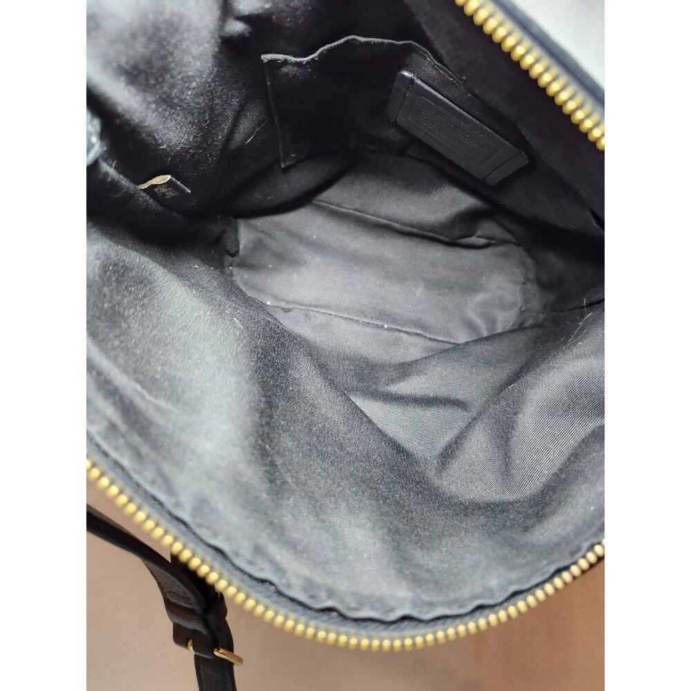 Coach Paxton Duffle Bag Black Pebbled Leather Gold Hardware Crossbody Minimalist - Picture 4 of 16